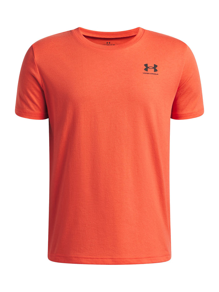 UA Sportstyle Left Chest Polera Manga Corta roja para niño