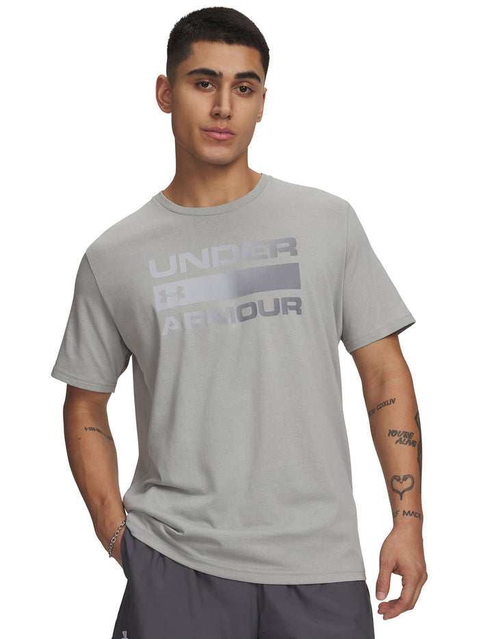 UA Team Issue Wordmark Polera Manga Corta gris para hombre