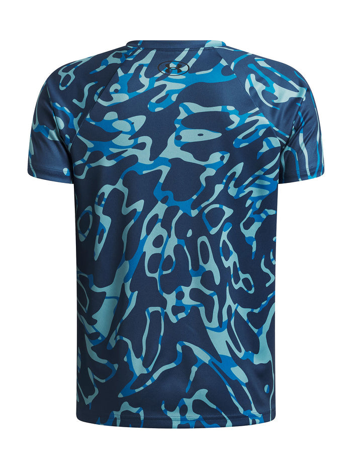 UA Tech Big Logo SS Polera Manga Corta azul para niño