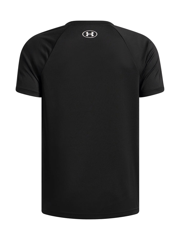 UA Tech Hybrid Print Polera Manga Corta negro para niño