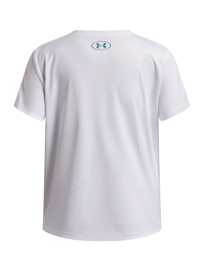 UA Tech Logo Graphic SSC Polera Manga Corta blanca para niña
