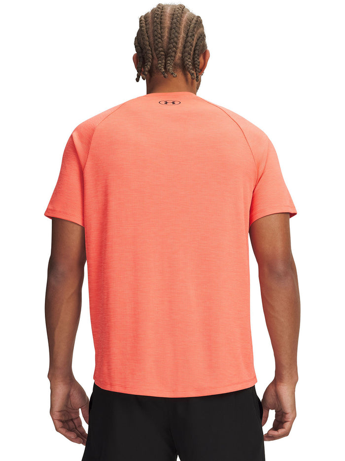 UA Tech Textured Polera Manga Corta rojo para hombre