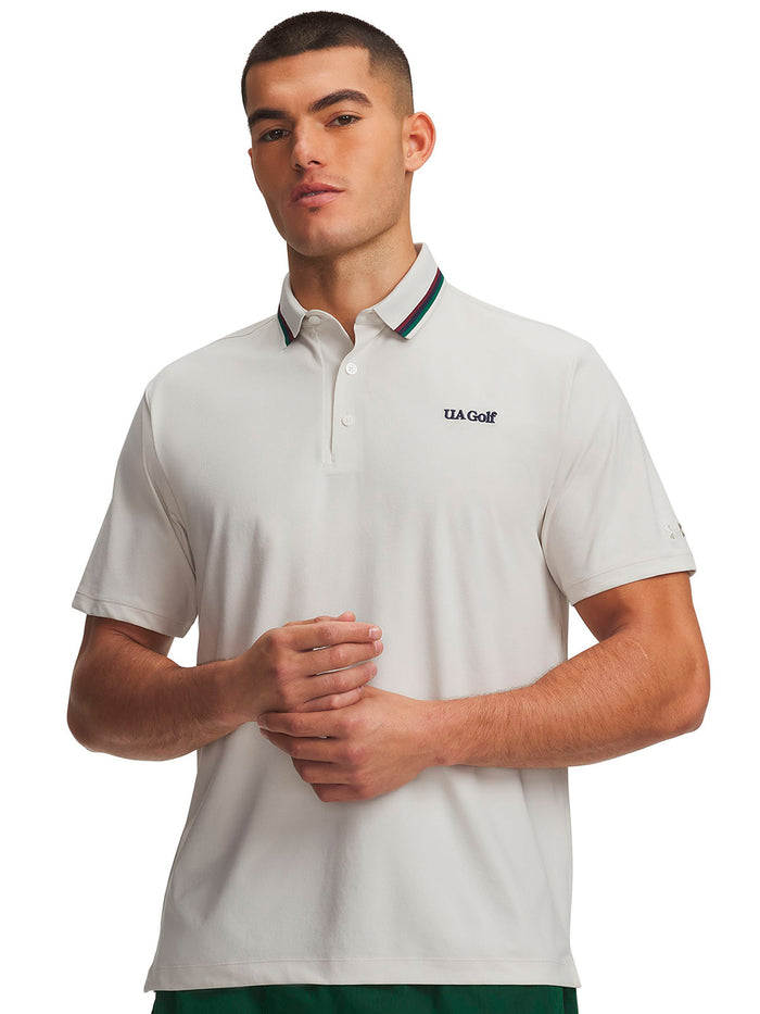 Polera manga corta UA ArmourDry Amp blanco para hombre