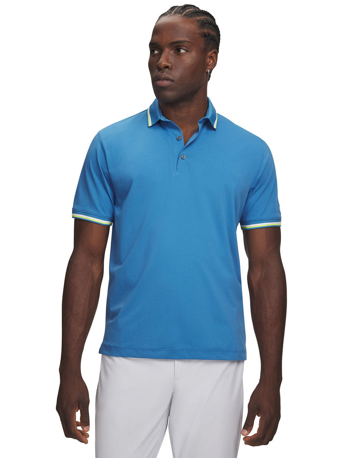 Polera manga corta UA ArmourDry Rib azul para hombre