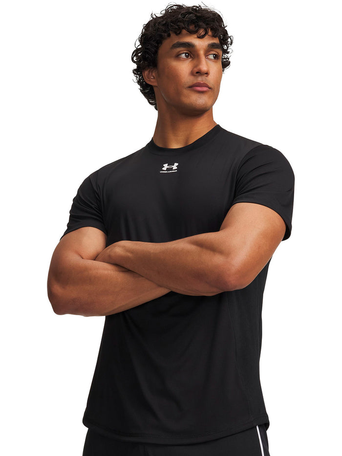 Polera manga corta UA Challenger Pro negro para hombre