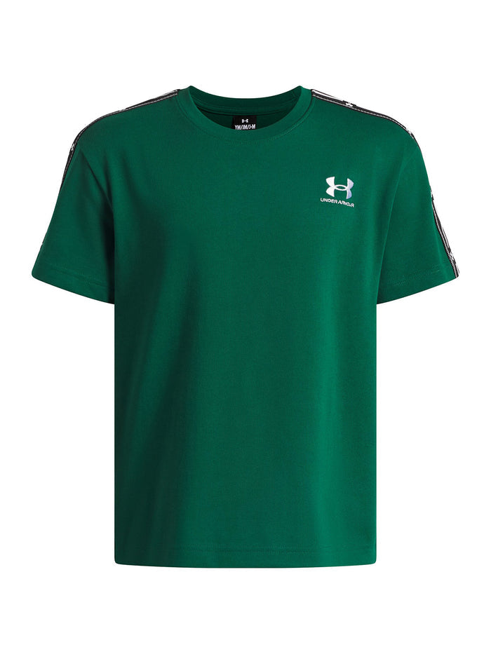Polera manga corta UA Icon Taped verde para niño