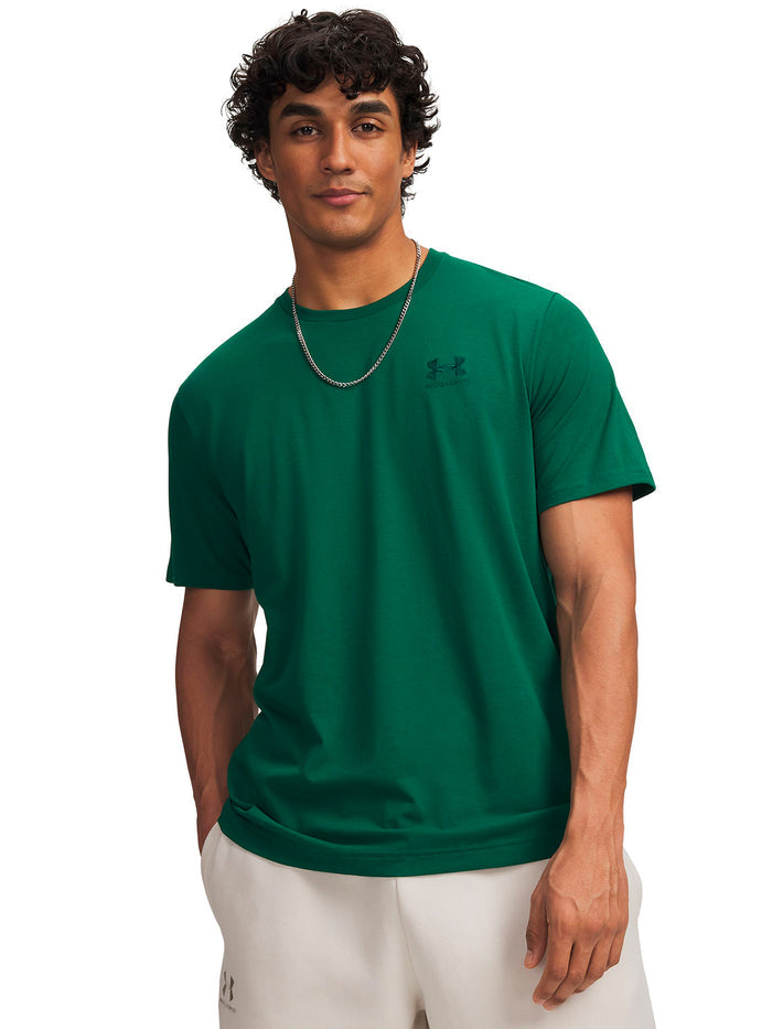 Polera manga corta UA Icon verde para hombre