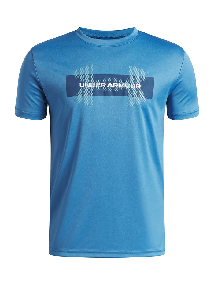 Polera manga corta UA Tech Graphic azul para niño