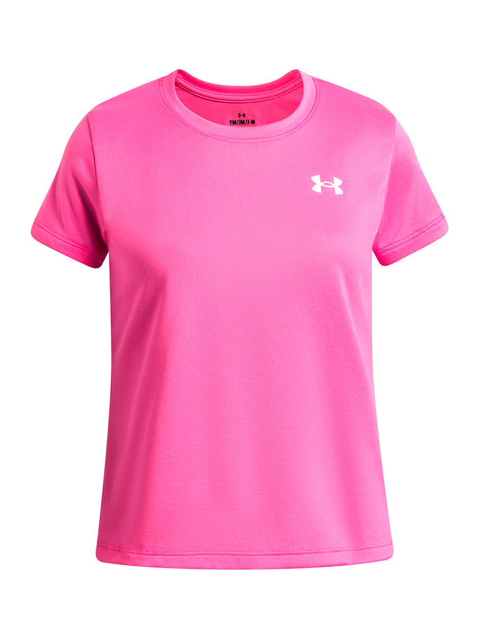 Polera manga corta UA Tech rosada para niña