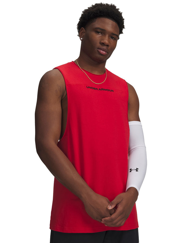 UA Hoops Training Tank Polera Sin Mangas rojo para hombre