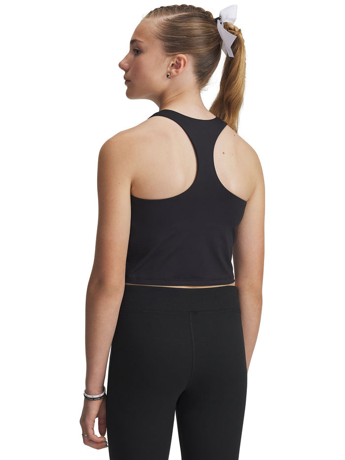 UA Motion Crop Tank Polera Sin Mangas negro para niña