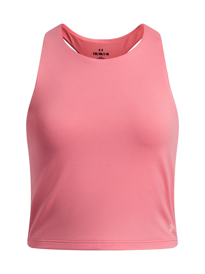 UA Motion Crop Tank Polera Sin Mangas rosado para niña