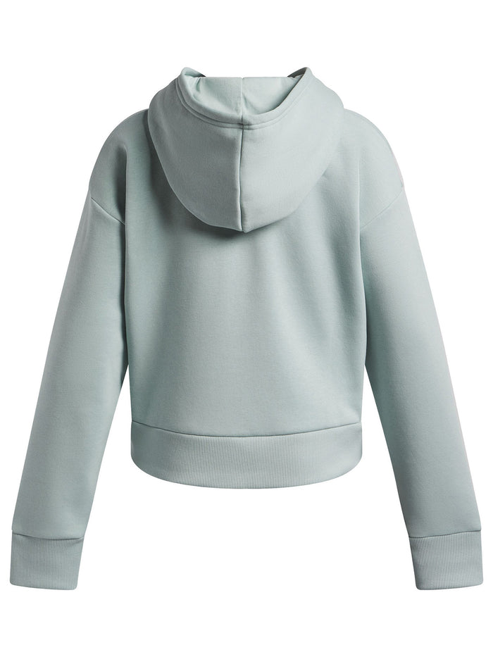 UA Rival Fleece Crop Poleron azul para niña