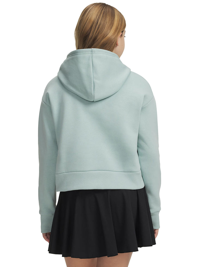UA Rival Fleece Crop Poleron azul para niña