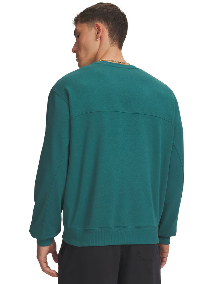 UA Rival Lightweight Crew Poleron verde para hombre
