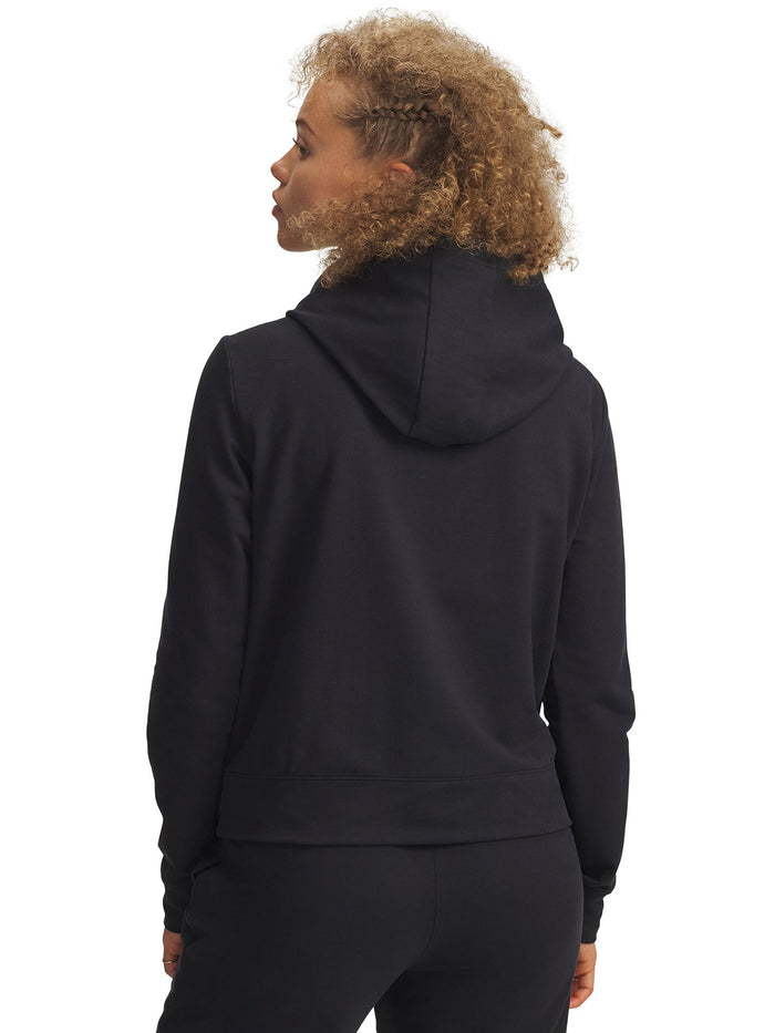 UA Sport Terry Hoodie Poleron negro para mujer
