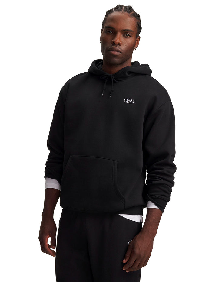 Poleron UA Rival Fleece negro para hombre