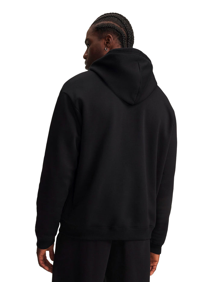 Poleron UA Rival Fleece negro para hombre