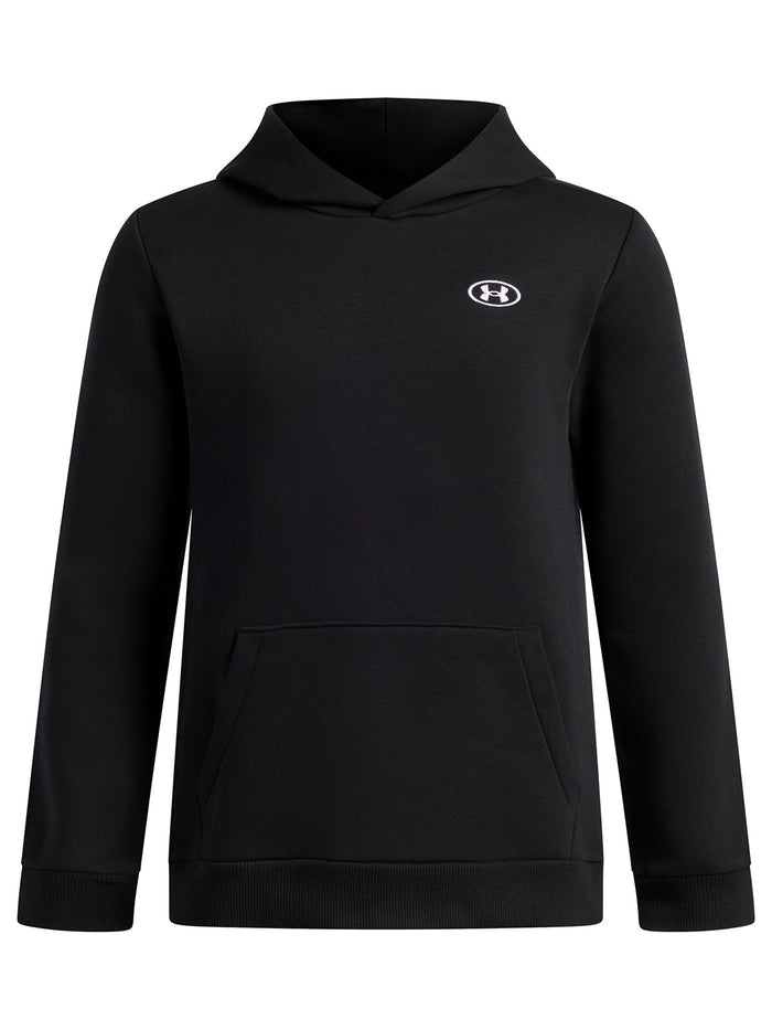 Poleron UA Rival Fleece negro para niño