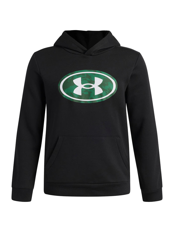 Poleron UA Rival Fleece negro para niño