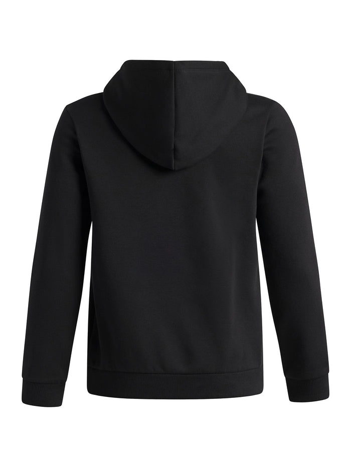 Poleron UA Rival Fleece negro para niño