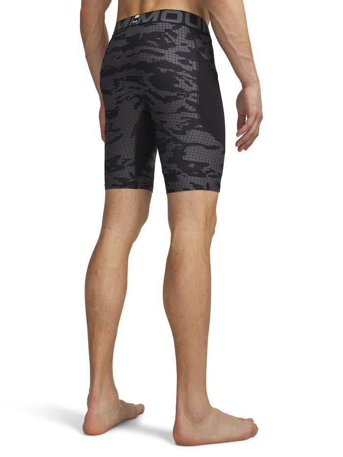 UA HeatGear Printed Primera Capa Inferior negro para hombre