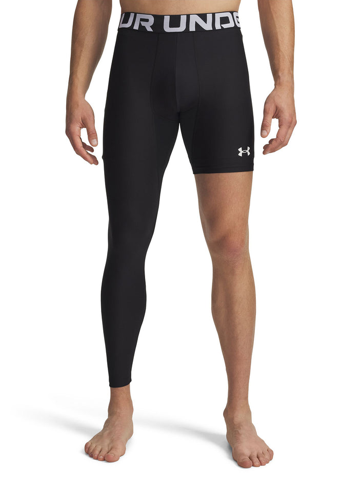 UA HeatGear Asymmetrical Right Leggings Primera Capa Inferior negro para hombre