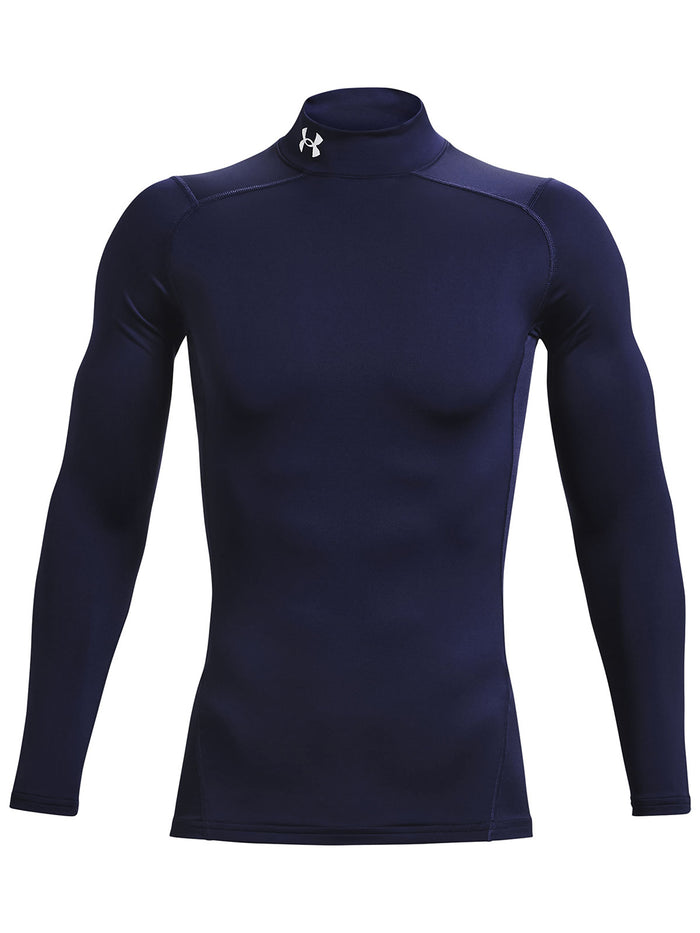 UA ColdGear Compression Mock Primera Capa Superior azul para hombre