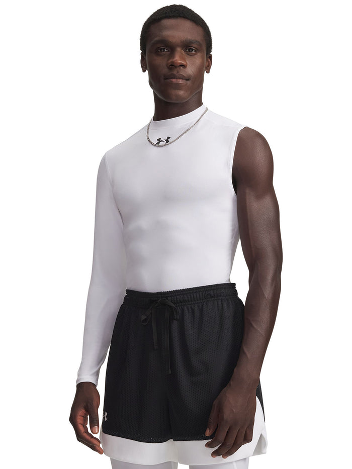 UA HeatGear Asymmetrical Left Top Primera Capa Superior blanco para hombre