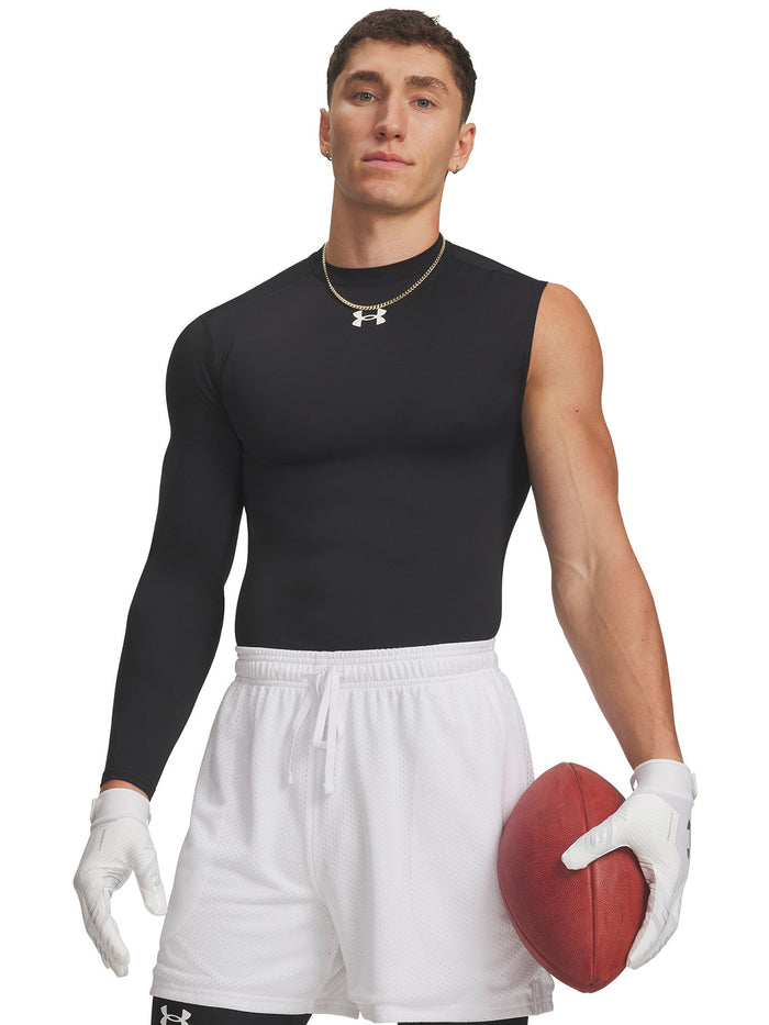 UA HeatGear Asymmetrical Left Top Primera Capa Superior negro para hombre