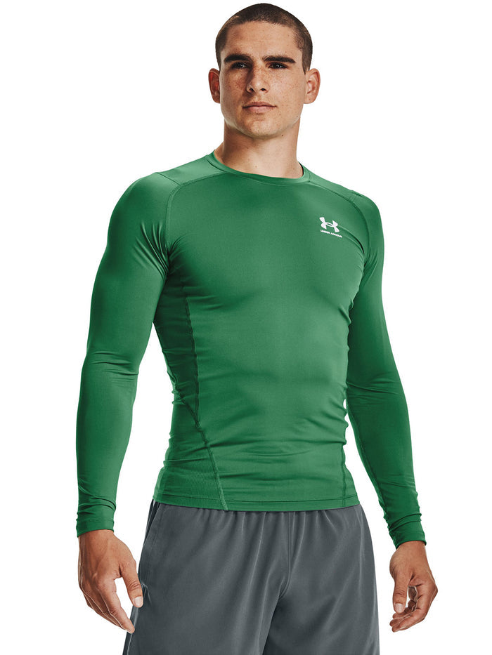 UA HeatGear Armour Compression Primera Capa Superior verde para hombre
