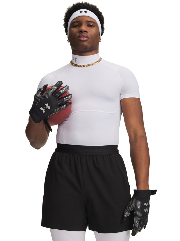 UA HG Elite Comp Mock SS Primera Capa Superior blanco para hombre
