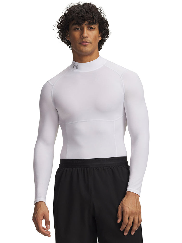 UA HG Elite Comp Mock LS Primera Capa Superior blanco para hombre