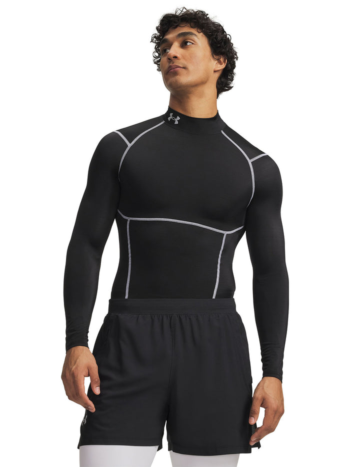 Primera capa superior HeatGear Elite Compression Mck Manga Larga Hombre Negro