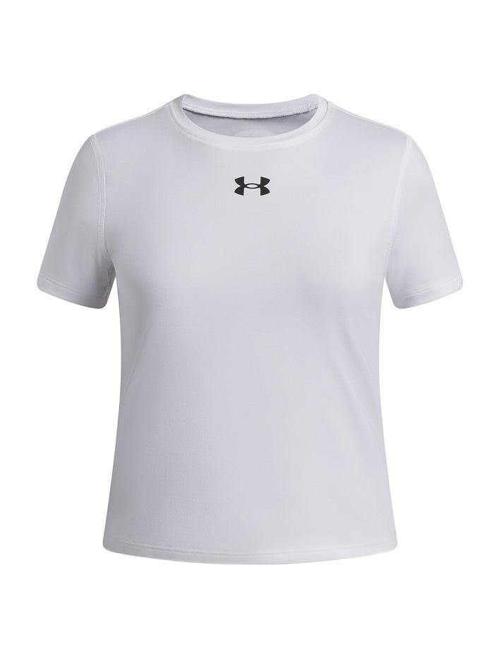 UA G HeatGear SS Primera Capa Superior blanco para niña