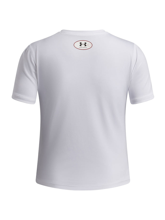 UA G HeatGear SS Primera Capa Superior blanco para niña