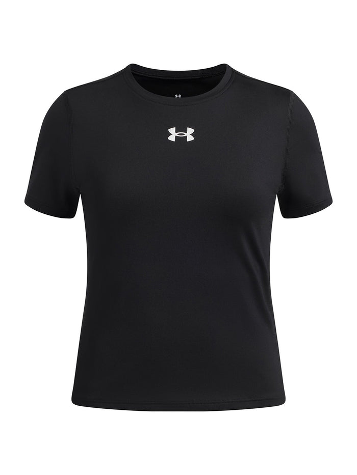 UA G HeatGear SS Primera Capa Superior negro para niña