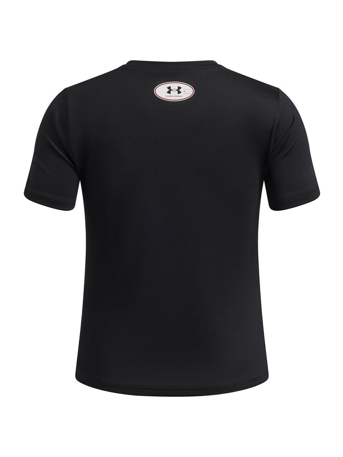 UA G HeatGear SS Primera Capa Superior negro para niña