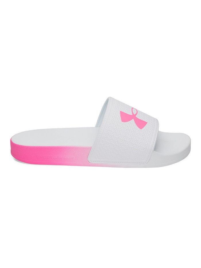 Sandalia UA W ARMR Slide blanca para mujer