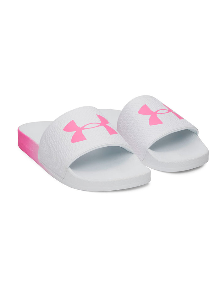 Sandalia UA W ARMR Slide blanca para mujer