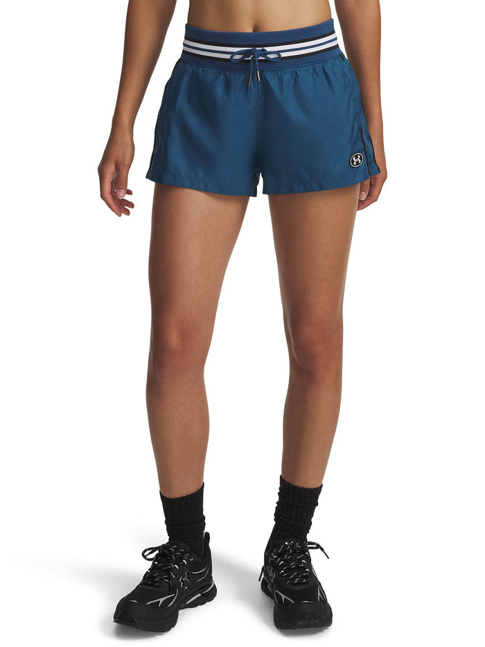UA Icon Woven Heritage Short azul para mujer
