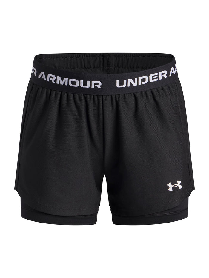 Short UA Tech Play Up 2 en 1 negro para niña