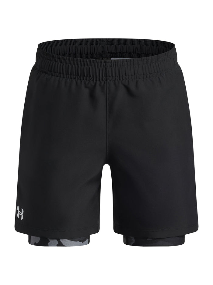 Short UA Tech Woven 2 en 1 negro para niño