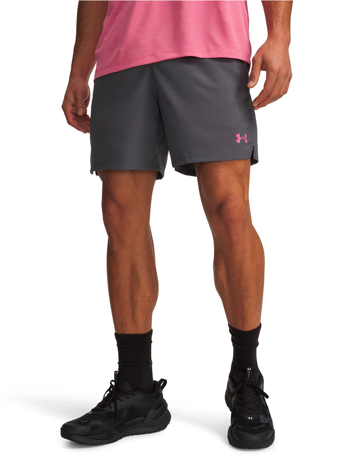 Short UA Vanish Woven 2.0 6" gris para hombre