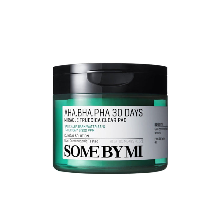 SOME BY MI AHA BHA PHA 30 Days Miracle Truecica Clear Pad 125ML (70pcs) | GlamTouch UK