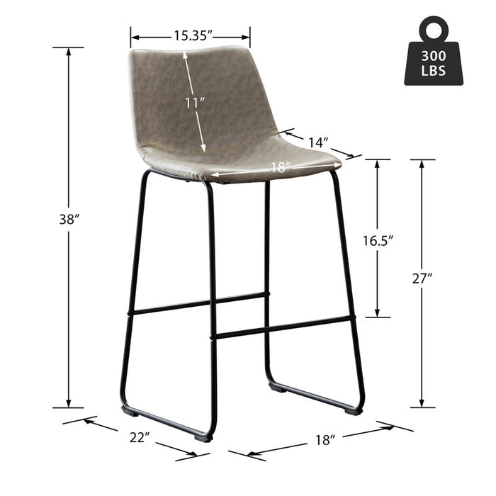 Tabouret de bar et de comptoir Daves 27,55 po