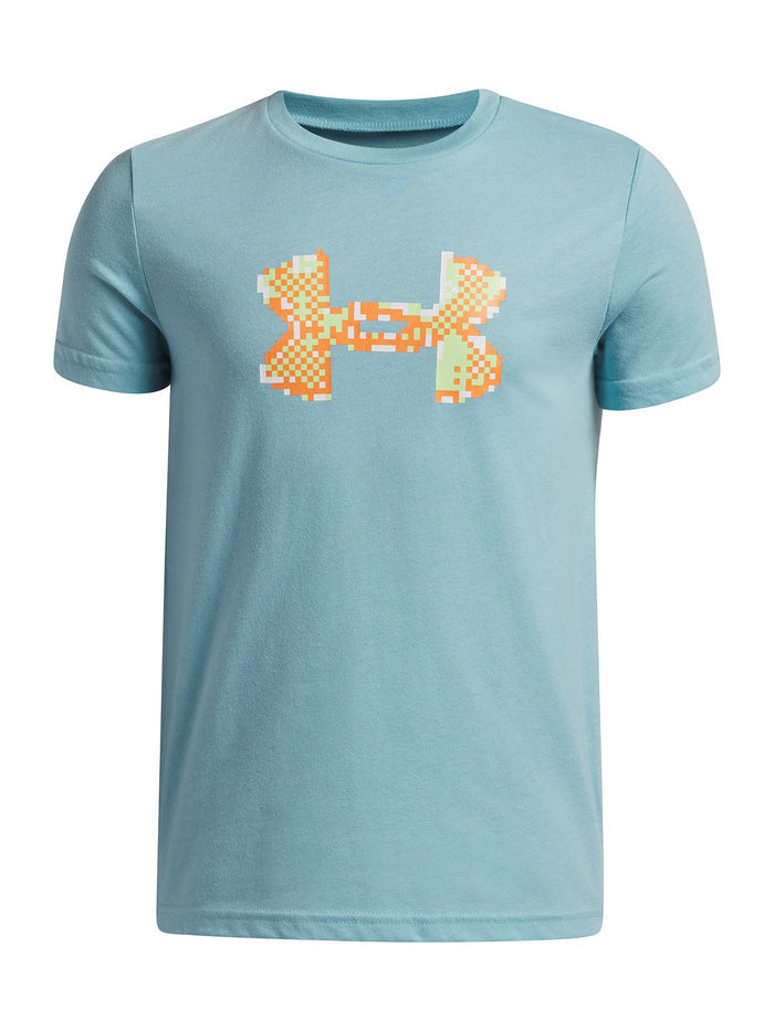 UA B Pixel Logo Polera Manga Corta azul para niño