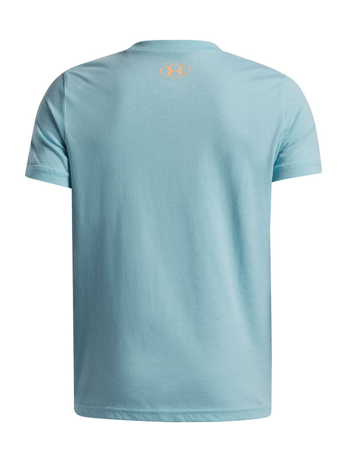 UA B Pixel Logo Polera Manga Corta azul para niño