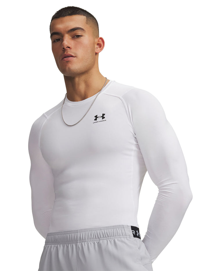 UA HeatGear Armour Compression Primera Capa Superior blanco para hombre