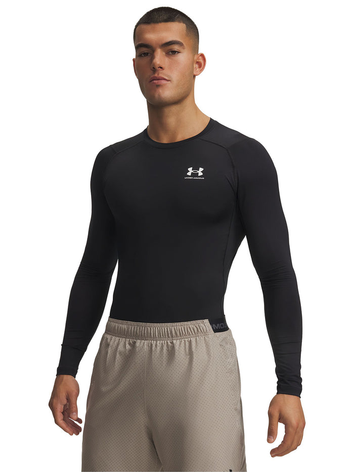 UA HeatGear Armour Compression Primera Capa Superior negro para hombre
